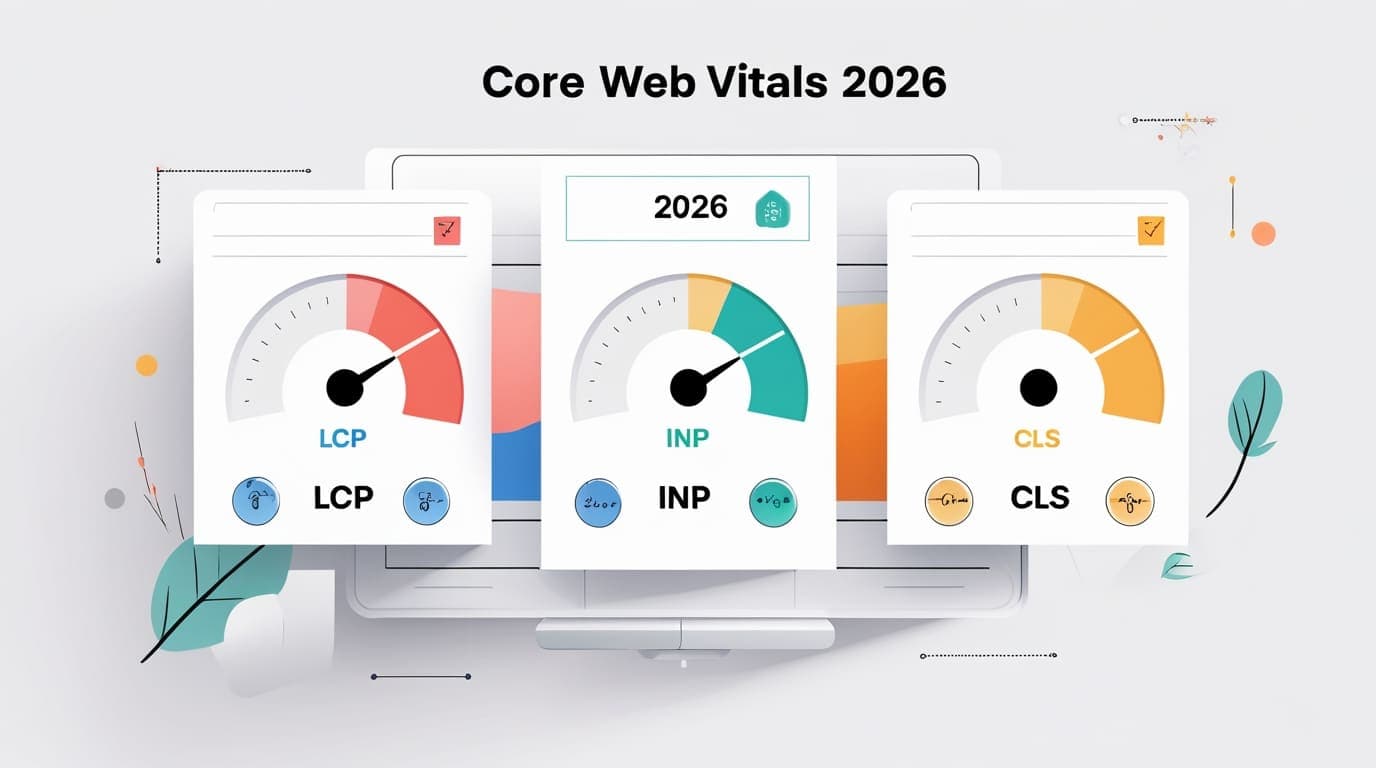 Core Web Vitals 2026 - LCP, INP, CLS Übersicht